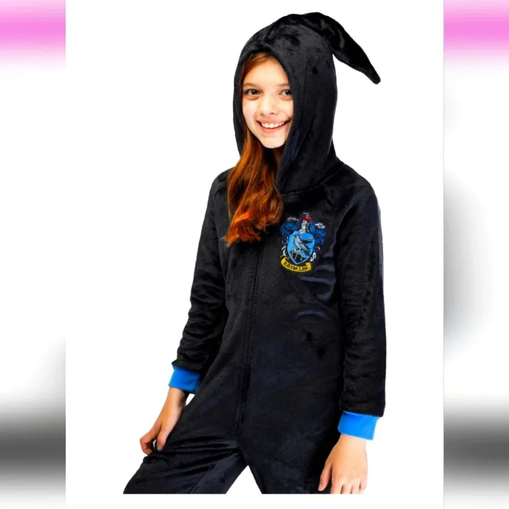 Ravenclaw cosplay unisex hooded zipper jumpsuit
